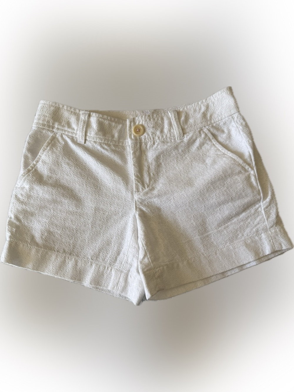Lilly Pulitzer White Textured Shorts Women’s 00